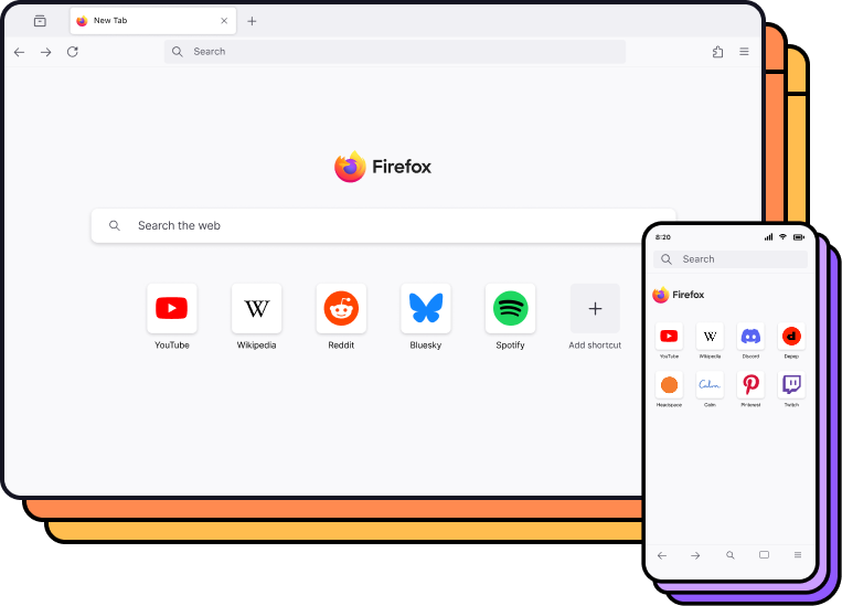 桌面设备和移动设备上的 Firefox